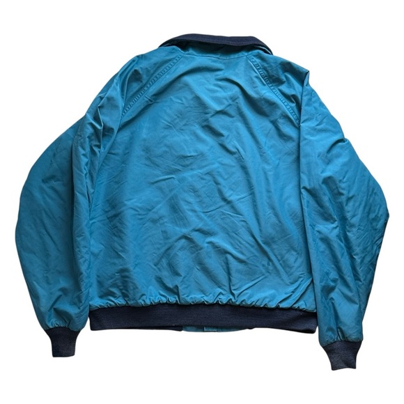 Vintage 1990s Woolrich Logo Patch Fleece-Lined Jacket Bright Blue Men’s XL - Picture 2 of 4